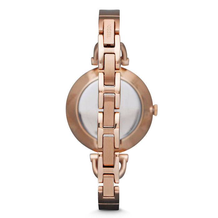 Fossil Women's Georgia Glitz Crystal Analog Stainless Watch - Rose Gold Bracelet - Rose Gold Dial - ES3226