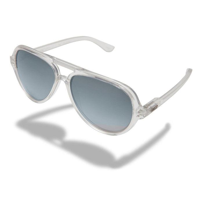Local Supply Unisex Airport KIN Polished Clear / Silver Sunglasses - LOCALAIRKIN