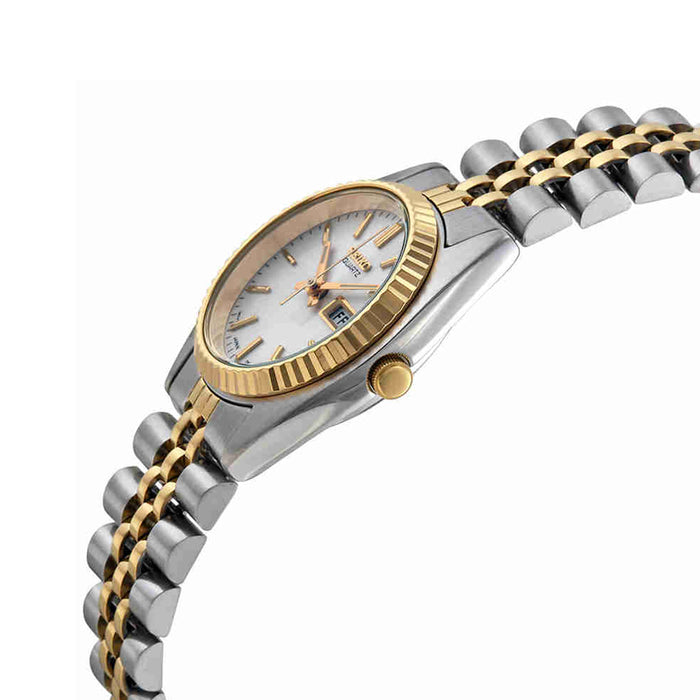 Seiko Ladies' Rolex-Style Watch - Two-Tone White Dial - SWZ054