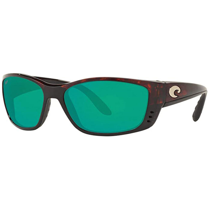Costa Del Mar Mens Fisch Polarized Rectangular Green Mirrored Sunglasses - FS10OGMP