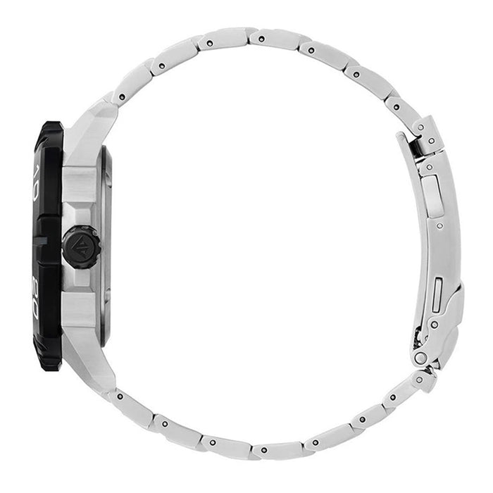 Citizen Men's Eco-Drive Promaster GMT Silver Tone Bracelet Black Dial Quartz Dive Watch - BJ7128-59G