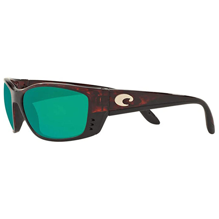 Costa Del Mar Mens Fisch Polarized Rectangular Green Mirrored Sunglasses - FS10OGMP
