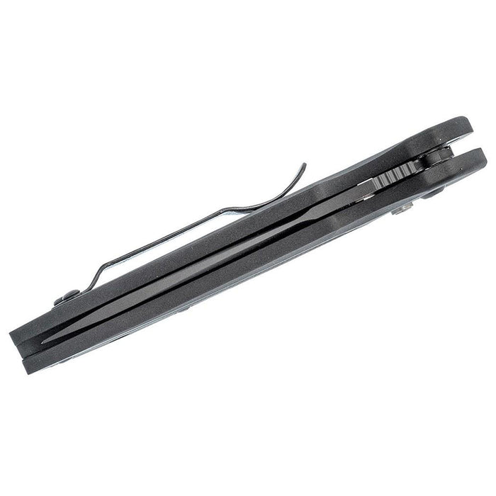 Benchmade Mini Auto-Stryker Black Tanto Serrated Blade Black Aluminum Handle Folding Knife - BM-9501SBK