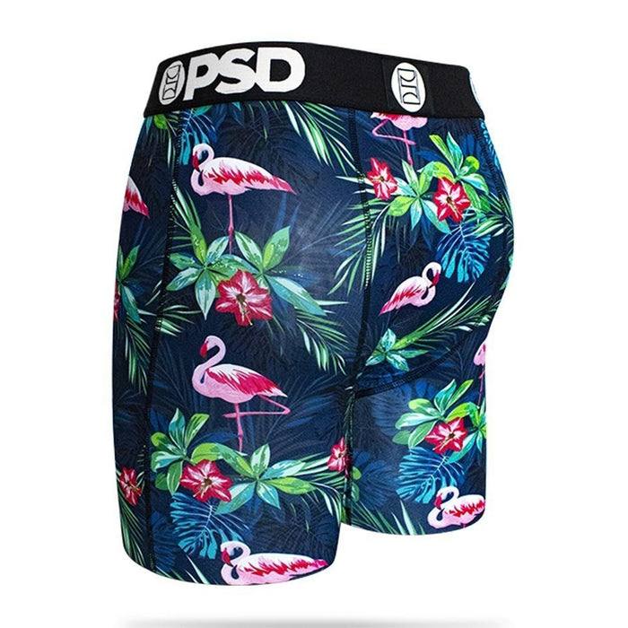 PSD Mens Hawaiian Flamingos Flowers Trees Athletic Boxer Briefs XX-Large Underwear - E11911024-GREEN-XXL