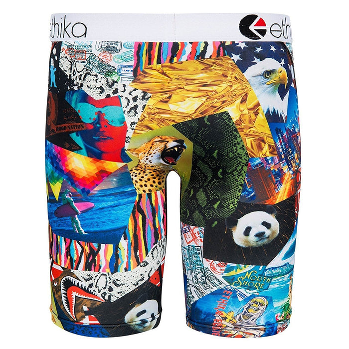Ethika Mens Multicolored Polyester Boxer Brief Underwear - UMS061-AST-XL