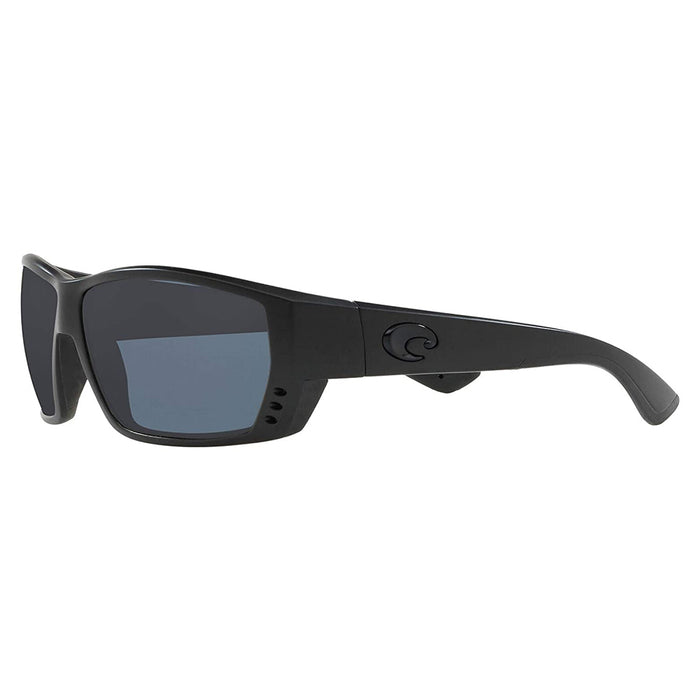Costa Del Mar Mens Tuna Alley Blackout Frame Grey Polarized 580p Lens Sunglasses - TA01OGP