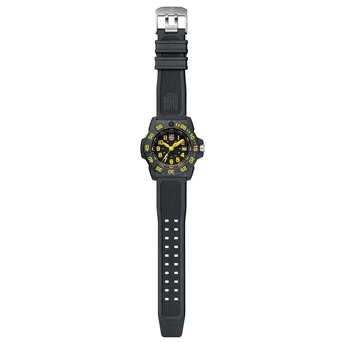 Luminox Men's Navy Seal 3500 Series Black Polyurethane Strap Black Analog Dial Quartz Watch - XS.3505.L