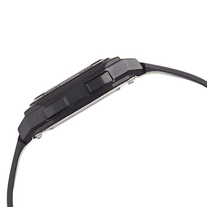 Casio Men's LCD Dial Black Plastic Band Quartz Watch - F201WA-9ADF