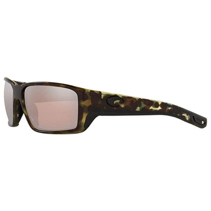 Costa Del Mar Mens 6s9079 Fantail Pro Matte Wetlands Copper Silver Mirrored Rectangular Sunglasses - 6S9079-WTLNDSCOPSILMIR