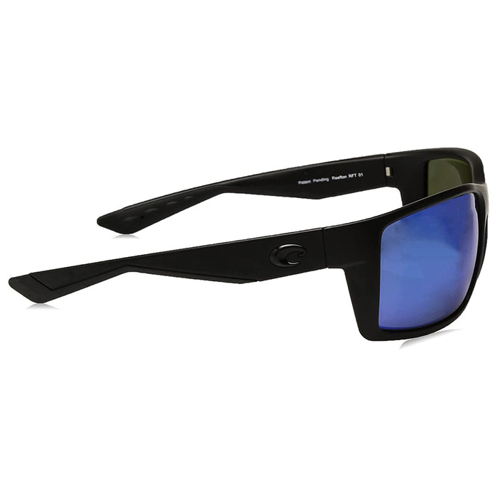 Costa Del Mar Mens Reefton Blackout Frame Blue Mirror Polarized-580g Sunglasses - RFT01OBMGLP