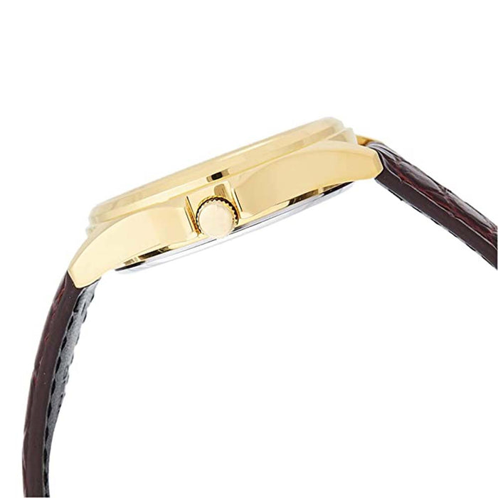 Casio Unisex White Dial Brown Leather Band Japanese Quartz Watch - MTP-1183Q-7ADF