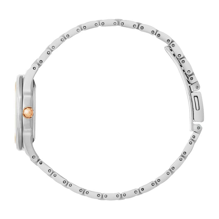 Citizen Corso Women's Eco-Drive Two-Tone Stainless Steel Bracelet Diamond Accented Black Dial Analog Watch - EW2586-58E