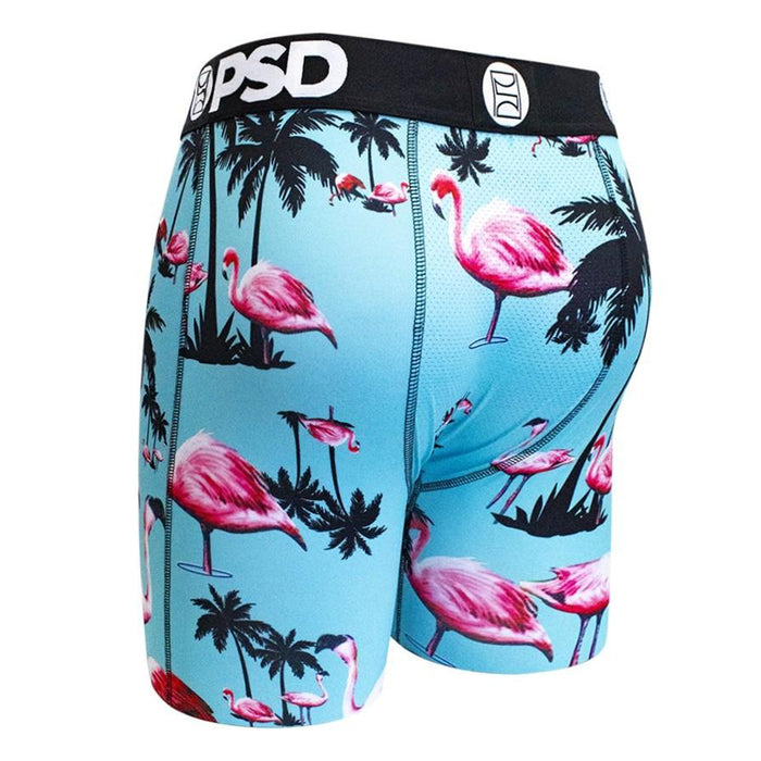 PSD Mens Turquoise Flamingo Inn Boxer Briefs XX-Large Underwear - E11911026-TURQUOISE-XXL