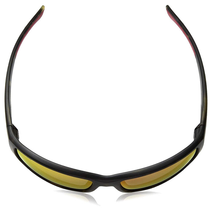 Survey Unisex Matte Camo Band Red Mirror Lens Polarized Rectangle Sunglasses - SVPPDMMC