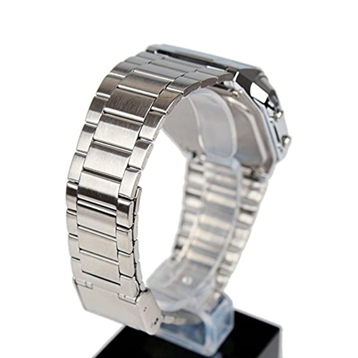 Casio Men's Grey Dial Silver Stainless-Steel Band Bracelet Quartz Watch - DB-360-1ADF(2)