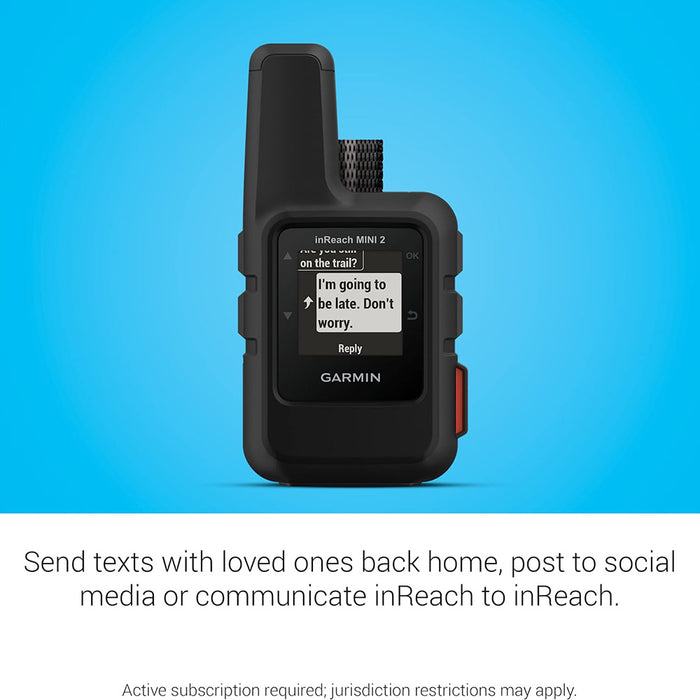 Garmin In-Reach Mini 2 Black Hiking Handheld Lightweight and Compact Satellite Communicator -010-02602-01