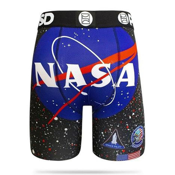 PSD Staple NASA Space Galaxy American Flag Mens Boxer Briefs XX-Large Underwear - E11911021-BLK-XXL