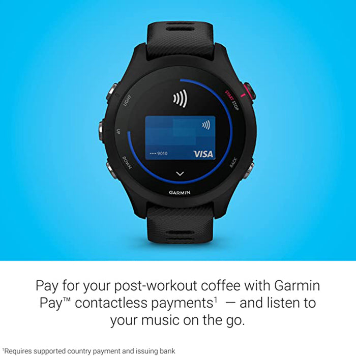 Garmin Forerunner 255S Black Smaller  with Music Advanced Insights Long-Lasting Battery GPS Running Smartwatch - 010-02641-22