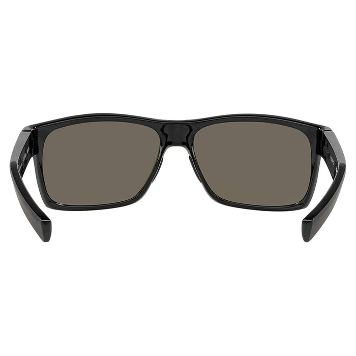 Costa Del Mar Mens Half Moon Shiny Black/Matte Black Frame Grey Blue Mirror Polarized 580g Lens Sunglasses - HFM155OBMGLP