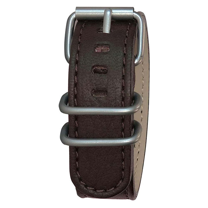 Bertucci Mens G-Type Scoria Brown Wapiti Elk Leather Strap Matte Stainless Steel Buckle Watch Band - B-280M