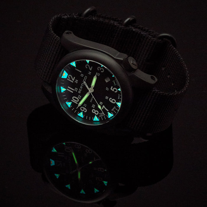 Bertucci A-5S Ballista Illuminated Men's Heavy-Duty Black Watches | WatchCo.com
