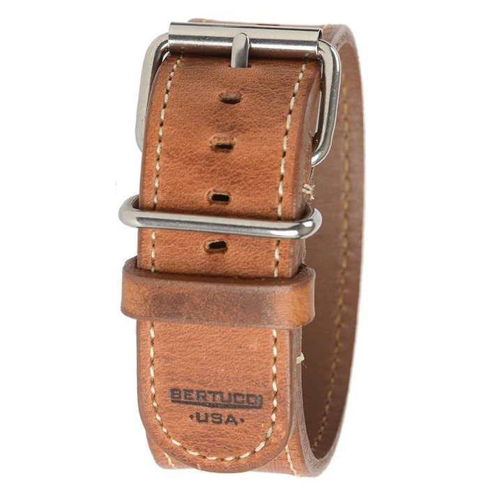 Bertucci Mens Tan D-Type Heritage Horween American Tan Leather Watch Band - B-201H - WatchCo.com