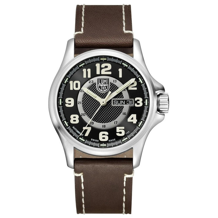 Luminox Men's Field Automatic 1800 Series Brown Leather Band Black Analog Dial Watch - XL.1801.NV