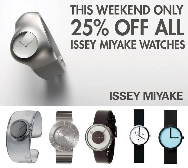 Flash Sale: 25% Off all Issey Miyake Watches - This Weekend Only - WatchCo.com