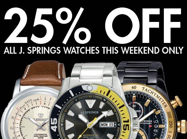 25% Off J. Springs Watches - WatchCo.com
