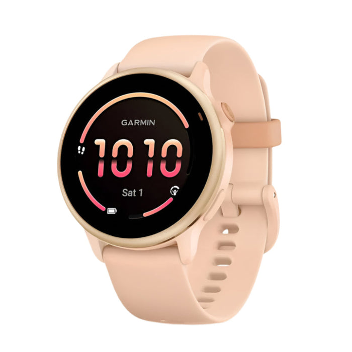 Garmin vívoactive® 6 Unisex AMOLED Display Up To 11 Days Of Battery Metallic Pink Dawn With Pink Dawn Band Health And Fitness GPS Smartwatch - 010-02985-03