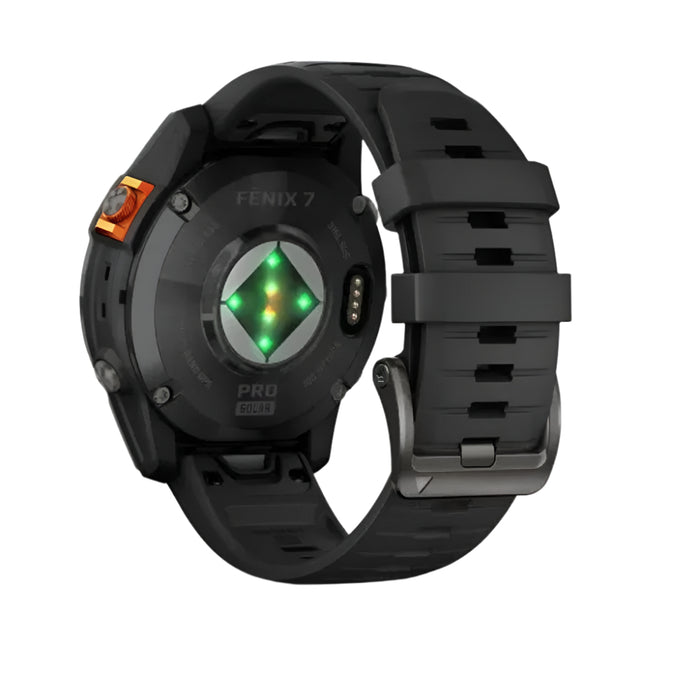 Garmin fēnix 7 Pro Men's Black Built-in Flashlight Solar Charging Capability Solar Edition (No Wi-Fi) Multisport GPS Smartwatch - 010-02777-02