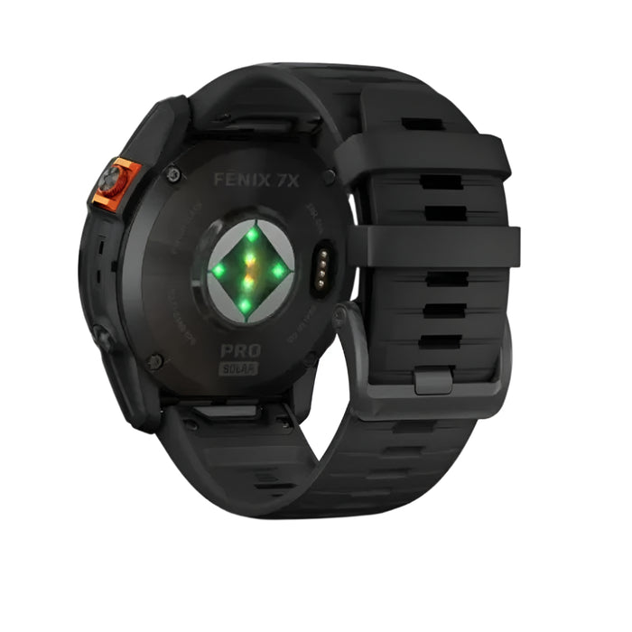 Garmin Men's Black Built-in Flashlight Solar Charging Capability Fēnix 7X Pro Solar Edition (No Wi-Fi) Multisport GPS Smartwatch - 010-02778-02