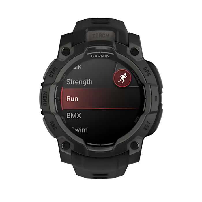 Garmin Instinct® 3 50 MM Unisex Charcoal AMOLED Display Metal-Reinforced Bezel Built-in Flashlight Up To 18 Days Of Battery Life Rugged Outdoor GPS Smartwatch - 010-03020-00