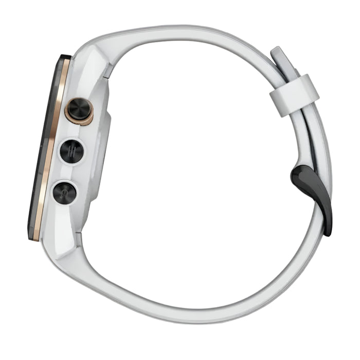 Garmin Approach S70 Black Ceramic Bezel with White Silicone Band 42mm Premium GPS Golf Watch - 010-02746-00