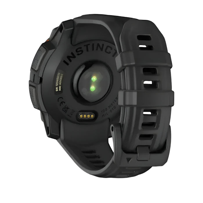 Garmin Instinct® 3 45 MM Unisex Black Solar Charged Display Metal-Reinforced Bezel Built-in Flashlight Rugged Outdoor GPS Smartwatch - 010-02934-00