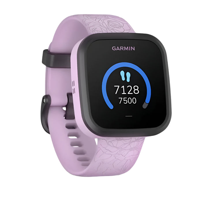 Garmin Bounce Kid's Lilac Floral Two-Way Text And Voice Messaging Location Tracking Smartwatch - 010-02448-01