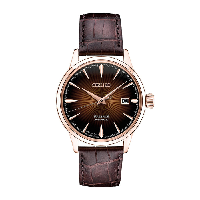 Seiko Men's Presage Brown 40.5mm Stainless Steel Automatic Movement﻿ Watch - SRPB46