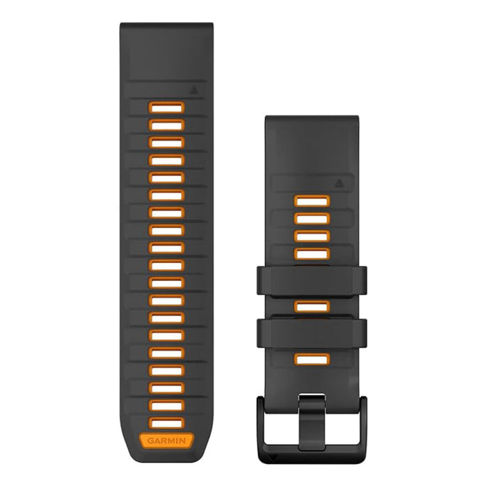 Garmin Unisex Graphite/Spark Orange Silicone 26MM QuickFit Watch Band - 010-13393-05
