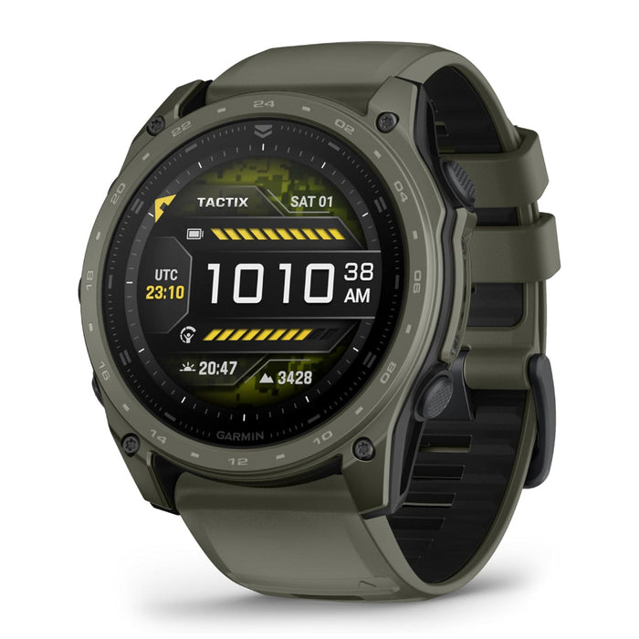 Garmin Tactix® 8 – 51MM Cerakote Unisex Olive Drab Premium Cerakote Coating AMOLED Display Applied Ballistics® Solver Premium Tactical GPS Smartwatch - 010-04553-10