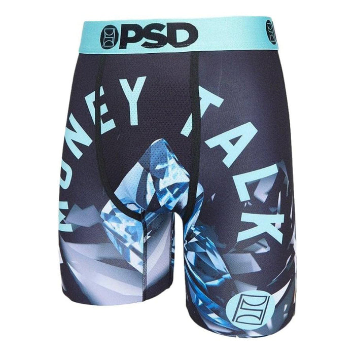 PSD Men's Black Money Talk Boxer Briefs Small Underwear - 122180025-BLK-S