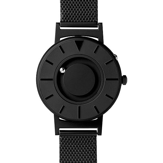 Eone Unisex Black Dial Stainless Steel Band Bradley Mesh 36mm Quartz Watch - BR-BLK-36M
