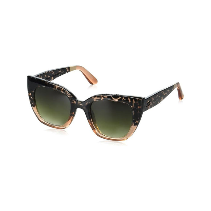 TOMS Women's Blonde Tortoise Apricot Crystal Fade Frame Olive Gradient Lens Sydney Cat Eye Sunglasses - 10020969
