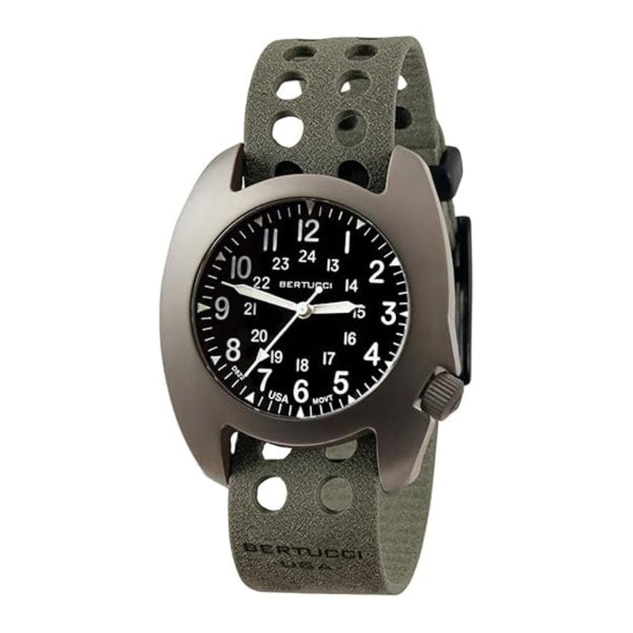 Bertucci Women's Black Dial Green Foliage Tridura Band Analog Quartz Watch - 17022