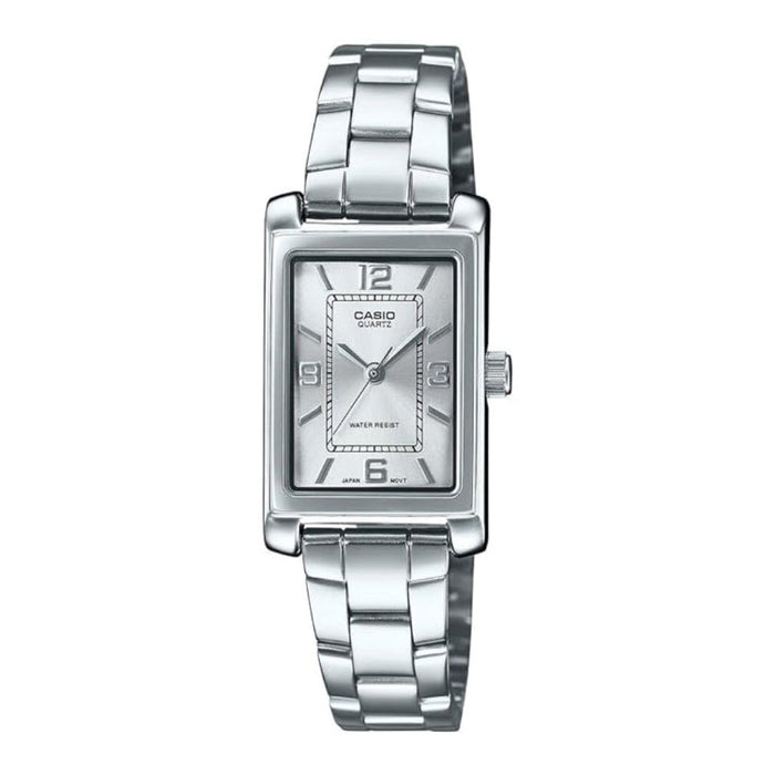 Casio Women's Silver Dial Silver Stainless Steel Band Analog Japanese Quartz Watch - LTP-1234DD-7ADF