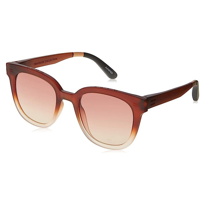 TOMS Women's Matte Ombre Non-Polarized Lens Juniper Round Sunglasses - 10017407