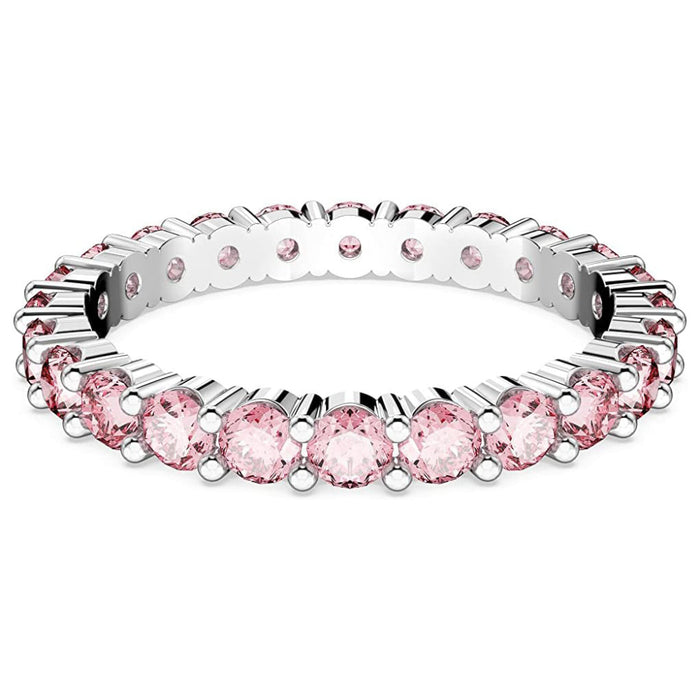 Swarovski Part of the Matrix Vittore Collection Women's Pink Stones on a Rhodium Finished Band Size 5 Matrix Vittore Ring - 5658852
