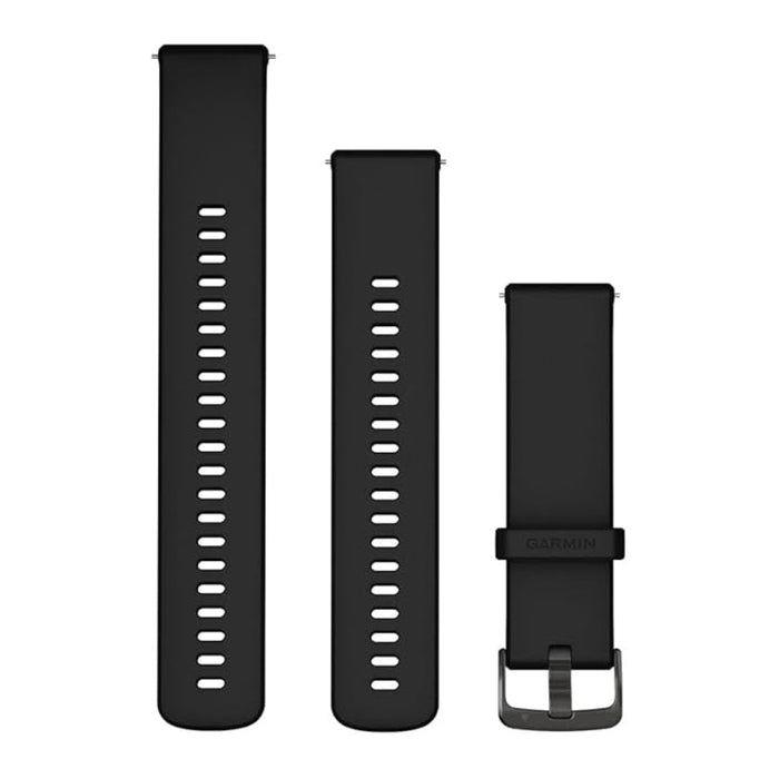 Garmin Unisex Black With Slate Hardware Silicone 22MM Quick Release Watch Band - 010-13256-21