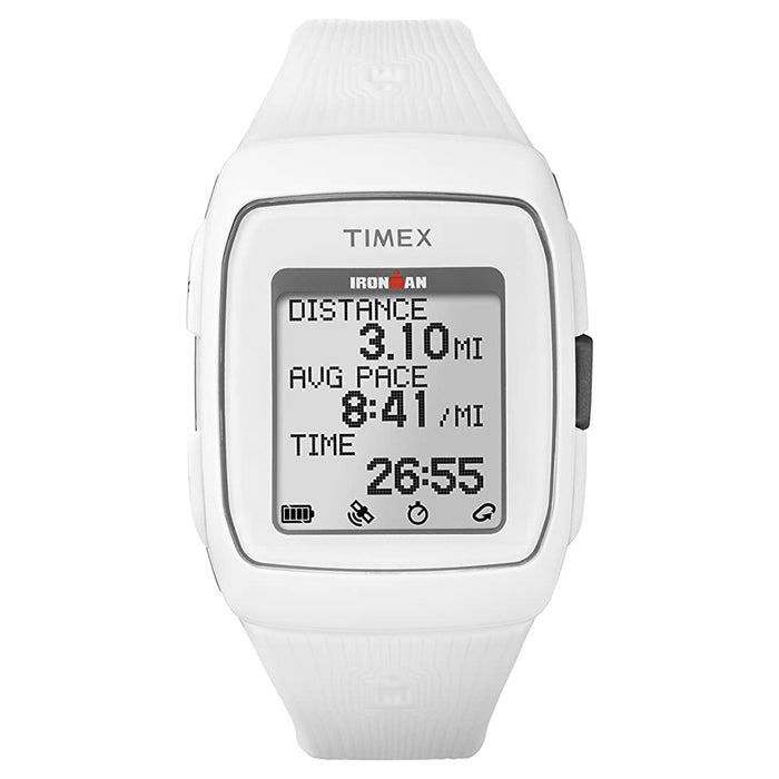 Timex Ironman Unisex White Dial Silicone Band Digital Quartz Watch - TW5M119
