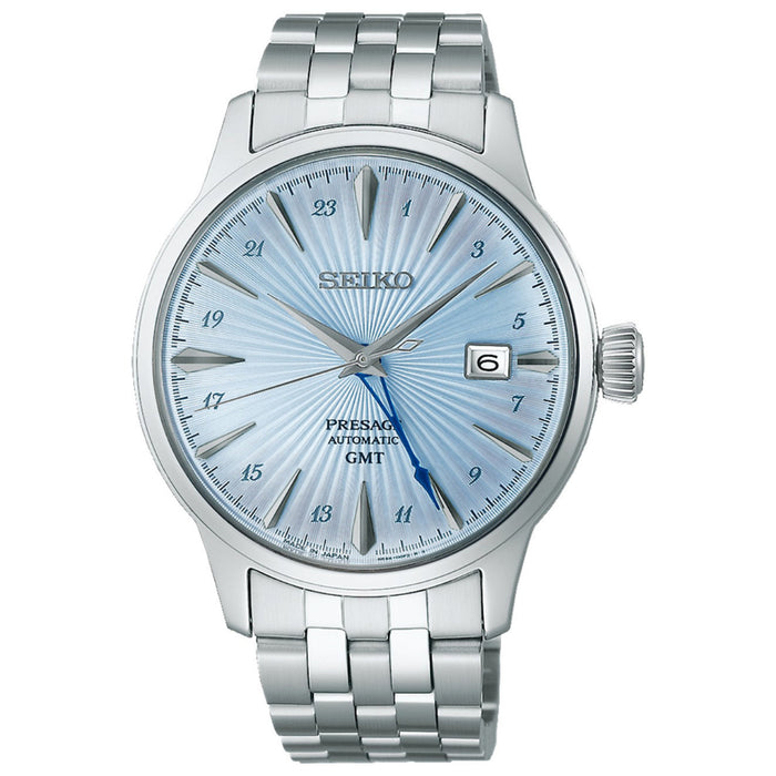 Seiko Presage Cocktail Time Men's Blue Dial Silver Stainless Steel Band Automatic Watch - SSK037