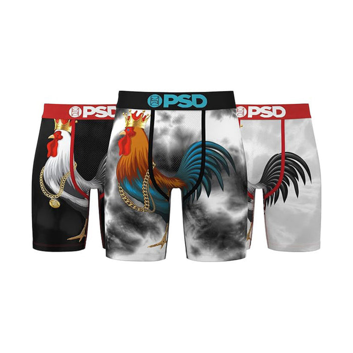 PSD Men's Multicolor Cocky 3-Pack Boxer Briefs Large Underwear - 324180216-MUL-L